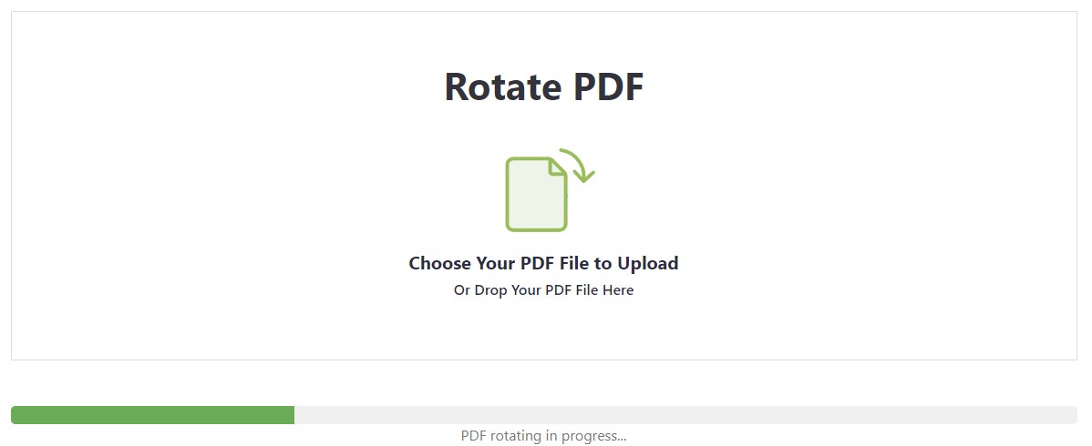 ConvertTools Rotate PDF Online tool. The rotate buttons are highlighted.