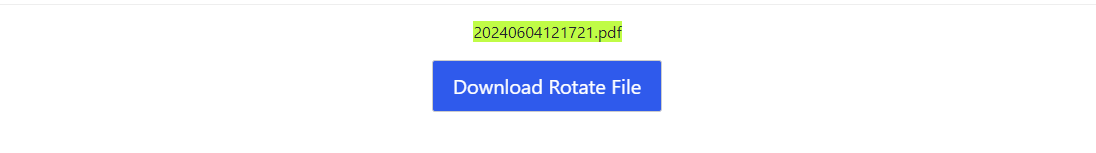 ConvertTools Rotate PDF online tool. The Download File button has a red arrow pointing at it. 